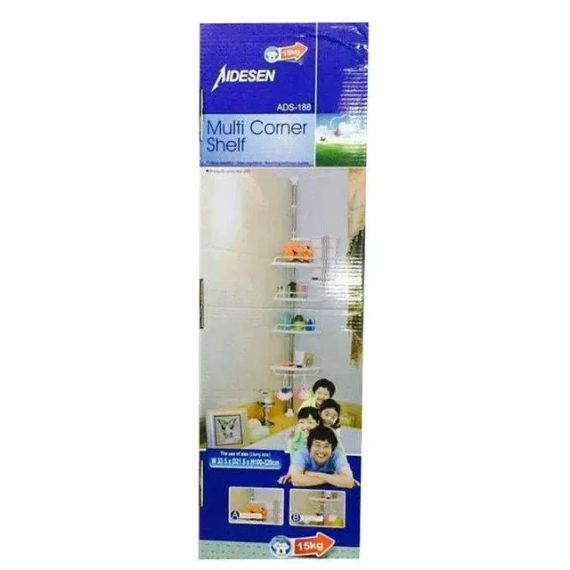 Угловая полка для ванной комнаты Multi Corner Shelf, металлическая | Зображення 2