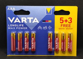 Батарейка мини-пальчиковая LR03 Varta LongLife Max ( 8шт. )