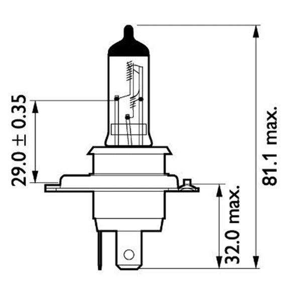 Галогеновая лампа PHILIPS 13342MDC1 H4 75/70W 24V P43t MasterDuty | Зображення 1
