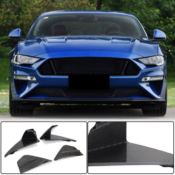 Накладки на протитуманки (2018-2021, Карбон) для Ford Mustang рр