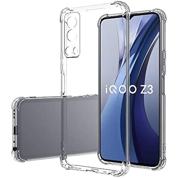TPU чохол GETMAN Ease logo посилені кути Full Camera для Vivo iQOO Z3 Безбарвний (прозорий)