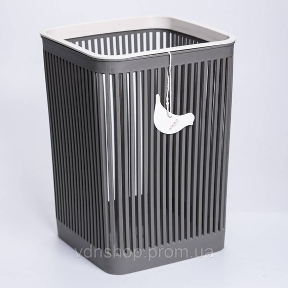 Кошик для сміття пластиковий в офіс для паперу 22×22×30 (см) кошик під сміття 8 (л) відро для сміття Сірий HP-45-9G | Зображення 1