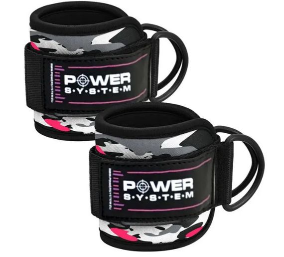 Манжети на щиколотку Power System PS-3470 Ankle Strap Camo Pink/Black (PS_3470_Pink/Black) | Зображення 4