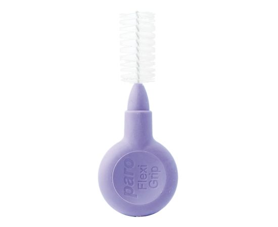 Міжзубні щітки paro® FLEXI-GRIP, великі, фіолетові, циліндричні (Ø щітки 7.2 мм, ДОО* 2.1 мм), 1уп. х 4 шт.