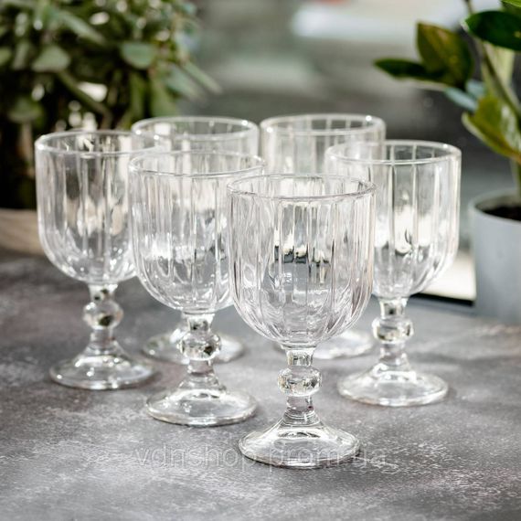 Набір келихів для вина 6 штук 400 мл скляні подарункові келихи на ніжці HP-YH-66 | Зображення 3