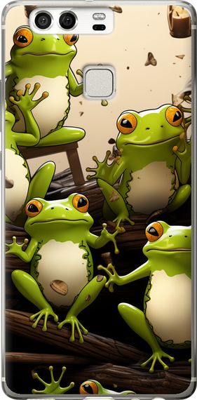 Чехол на Huawei P9 Жабки "5656u-347-17620"
