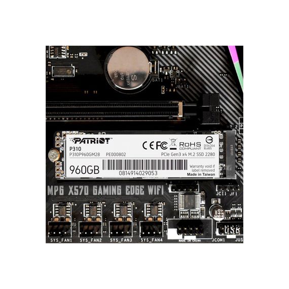 Накопичувач SSD M.2 2280 960GB Patriot (P310P960GM28) | Зображення 5