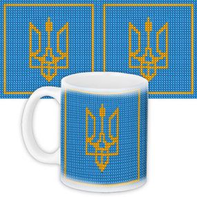 Кружка с принтом Герб України 330 мл (KR_UKR109)