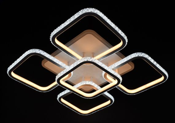 Люстра світлодіодна стельова LED світильник для квартири на стелю лед 26320 Білий 12х55х55 см. | Зображення 1