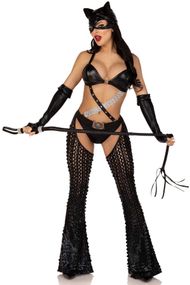 Эротический костюм кошечки-госпожи Leg Avenue Mistress Kitty Черный S
