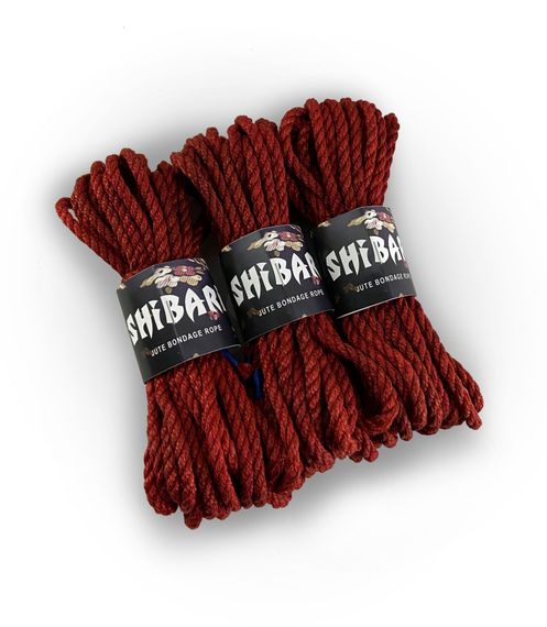 Джутова мотузка для шібарі Feral Feelings Shibari Rope, 8 м червона | Зображення 1