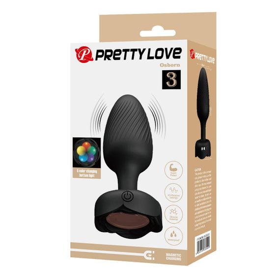 Анальный вибратор PRETTY LOVE Osborn с LED-подсветкой, 9.8 см sexstyle | Зображення 7