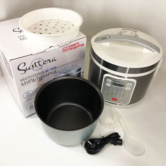 Мультиварка для дому якісна мультиварка Suntera AS-1020 1000 Вт, Багатофункціональна пароварка LT-58 | Зображення 3