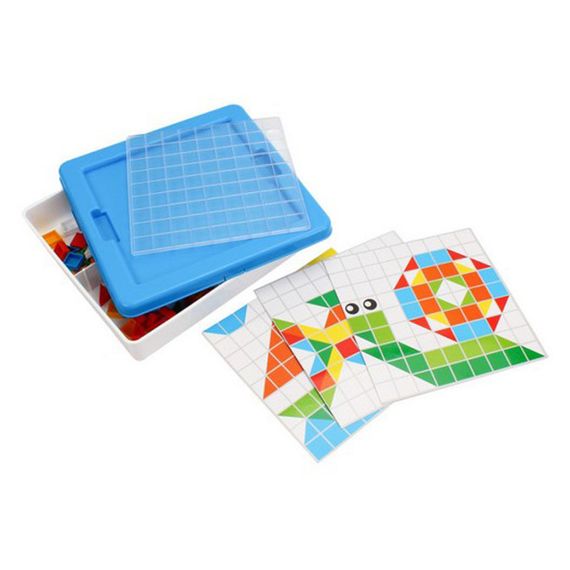 Детский развивающий набор "Мозаика" 2215TXK 125 фишек, 6 шаблонов | Зображення 2