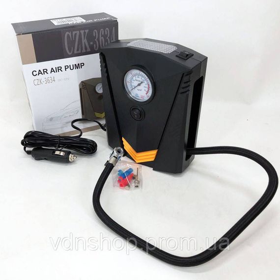 Автокомпрессор для подкачки колес 12V, Автомобильный компрессор 12в, Компресор от прикуривателя HF-80 | Зображення 7