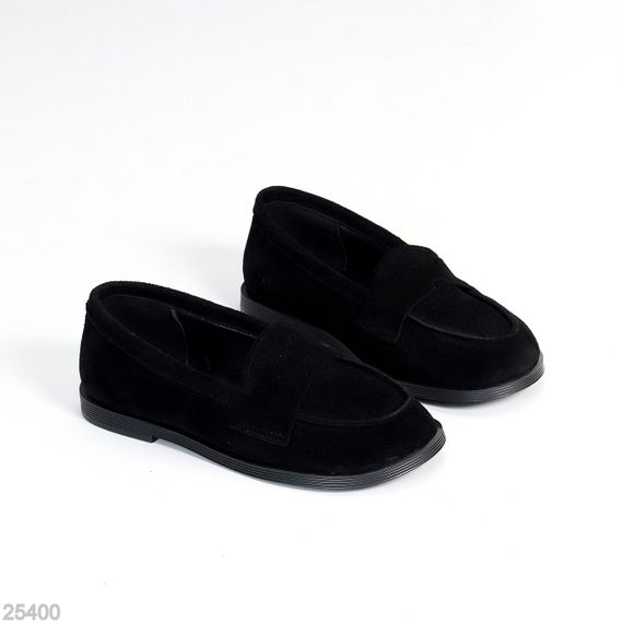 Удобные черные туфли лоферы натуральная замша в ассортименте | Зображення 2