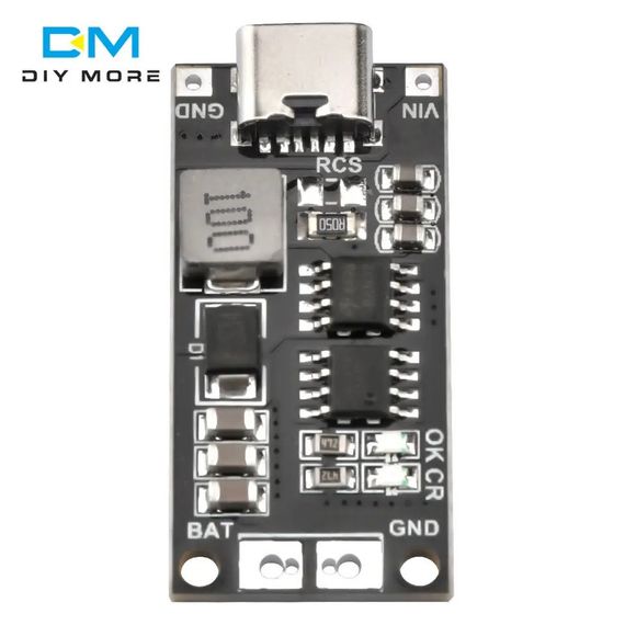 Плата BMS18650 Type-C для зарядки Li-Ion аккумуляторов с защитой Diymore 4S 2 A | Зображення 2