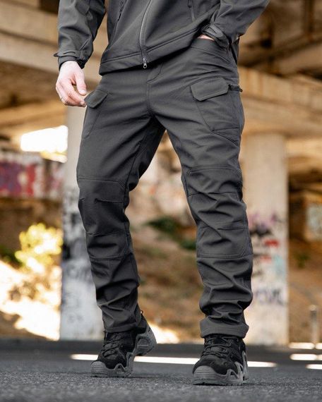 Міські тактичні штани MAXIMUS софтшел darck grey ПП7987