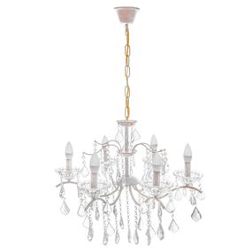 Люстра свеча подвесная хрустальная для холла E14 40W WH (BCL-682S/6)