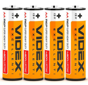 Батарейка сольова AA/R6 (пл-4шт) Videx