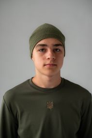 Утепленная шапка (олива)