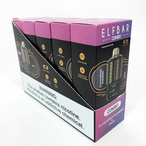 ELF BAR COMBO 25000. Переключение вкусов. Смородина Малина / Виноград (Blackcurrant Raspberry / Grape) | Зображення 4