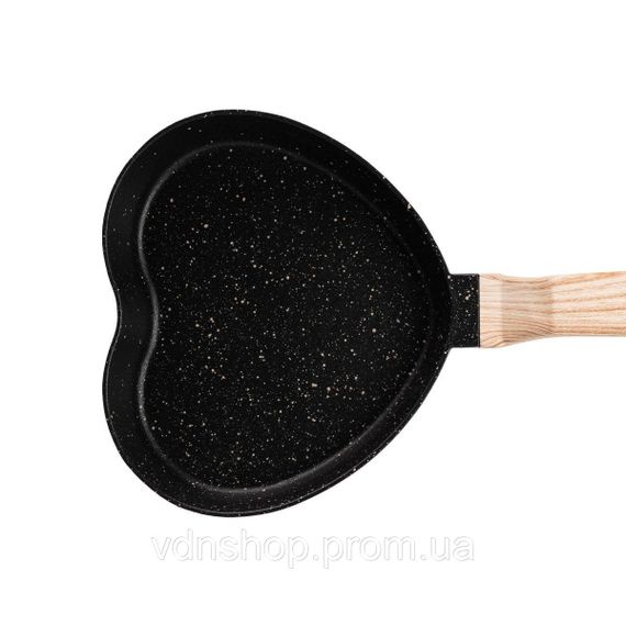 Сковорода у вигляді серця з антипригарним покриттям 400 мл чорна HP39574B | Зображення 3