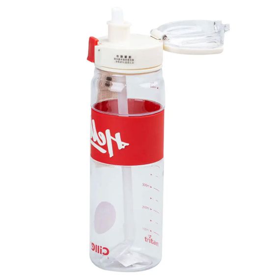 Бутылка для воды 860 мл тритан с ремешком и ручкой Красная HP17303R | Зображення 1