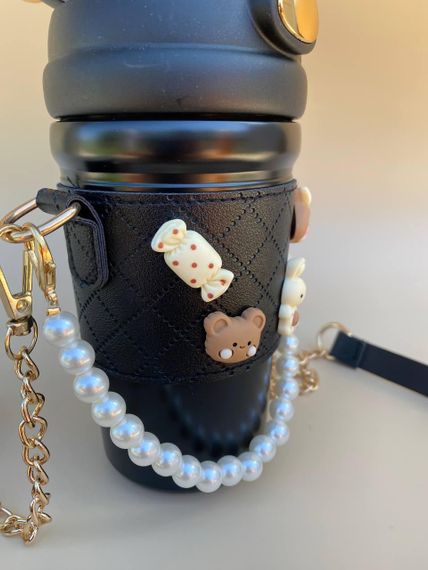 Термос непроливайка поїльник з трубочкою 480мл Чорний | Зображення 5