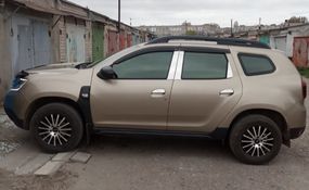 Молдинг дверных стоек (6 шт, нерж.) для Renault Duster 2008-2017 гг