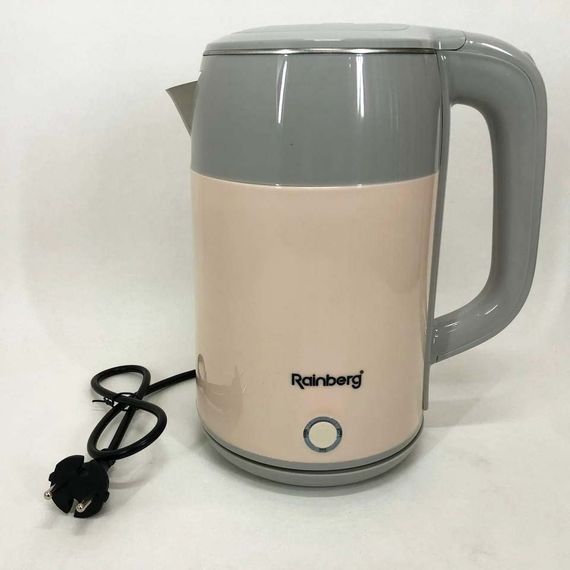 Электрочайник дисковый Rainberg RB-2244 2000 Вт 2л, стильный электрический чайник. WU-672 Цвет: розовый | Зображення 5