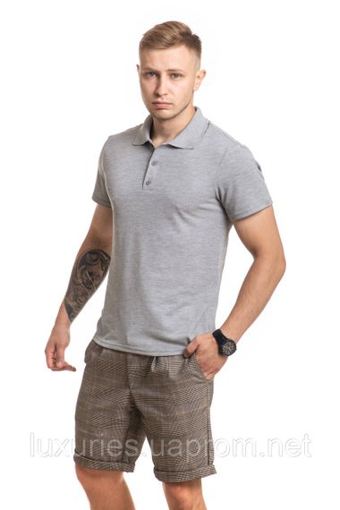 Футболка мужская  Серая ПОЛО  -  Серая Поло с коротким рукавом XXL | Зображення 1