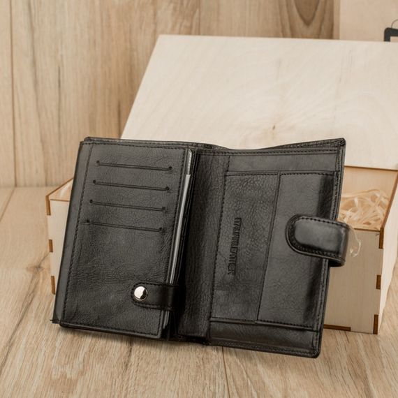 Набір подарунковий для чоловіка Leather Collection (портмоне і ремінь автомат) натуральна шкіра | Зображення 5