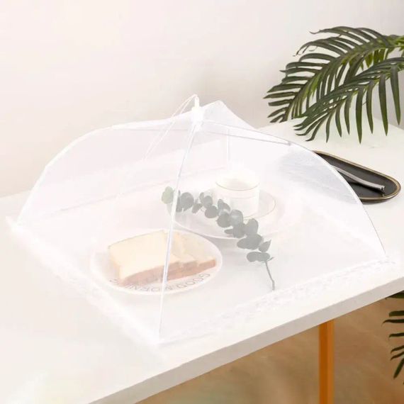 Антимоскітна парасолька-ковпак для продуктів / Антимоскітна сітка парасолька на стіл, 48х26см | Зображення 5