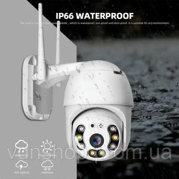Вулична поворотна IP камера відеоспостереження WiFi N3 6913 - 2mp ICSee - камера зовнішнього спостереження для дому | Зображення 2