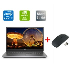 Мобильная рабочая станция Dell Precision 7760 / 17.3" (3840x2160) IPS / Intel Core i7-11850H (8 (16) ядер по 2.5 - 4.8 GHz) / 64 GB DDR4 / 1000 GB SSD / nVidia RTX A5000, 16 GB GDDR6, 256-bit / WebCam / HDMI / Windows 11 б/у + Подарок Беспроводная мышь