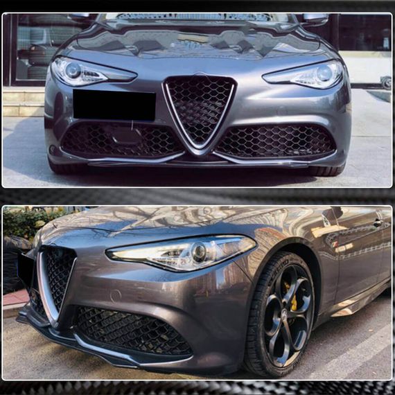 Накладка на передний бампер Lip (для Sport, Карбон) для Alfa Romeo Giulia 2016-2022 гг | Зображення 5