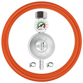 Комплект Cellfast для підключення до газового балона, шланг 2м, редуктор G12 з манометром, хомути (52-506)