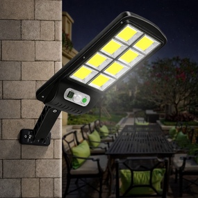 Уличный фонарь на столб Solar sensor light BK-120-8COB-B с датчиком движения и солнечной панелью