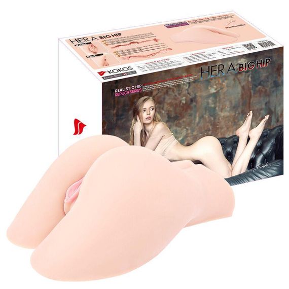 Мастурбатор-попка Kokos Big Hip Hera, два входа: вагина и попка Sex Aura | Зображення 6