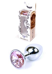 Анальна пробка B - Series HeavyFun Jewellery Silver Plug, рожева