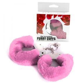 Наручники металеві Roomfun з товстим рожевим хутром FURRY CuffS