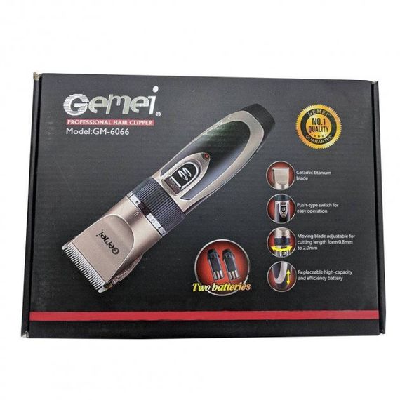 Професійна акумуляторна машинка для стрижки GEMEI GM-6066 | Зображення 1