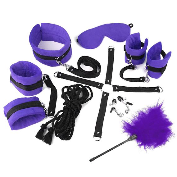 BDSM-набір Art of Sex – Soft Touch BDSM Set, фіолетовий, 9 предметів | Зображення 3