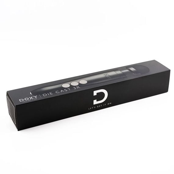 Вібромасажер DOXY Die Cast 3R - Matte Black, дуже потужний, перезаряджуваний, металевий корпус | Зображення 3