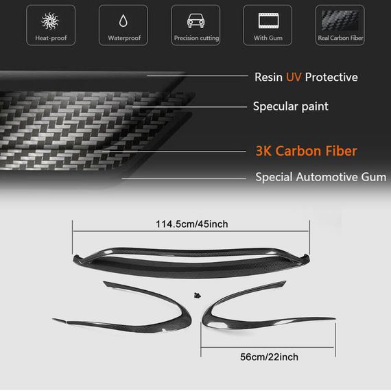 Накладка на передній бампер Lip (для AMG-Line SD 2017-2019, Карбон) для Mercedes CLA C117 рр | Зображення 5