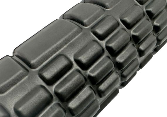 Масажний ролер EasyFit Solid Grid Roller Mini 30 см чорний (EF-2057-BK) | Зображення 2