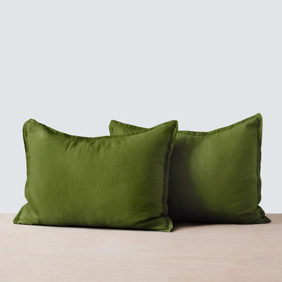 Комплект постельного белья SoundSleep Muse olive Stonewash лен Евро King 230х220 см оливковый (93254403) | Зображення 3