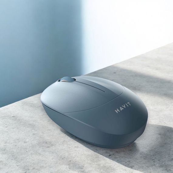 Беспроводная мышь HAVIT HV-MS54GT Blue с 1600 DPI, 2.4 ГГц и USB-приемником | Зображення 1