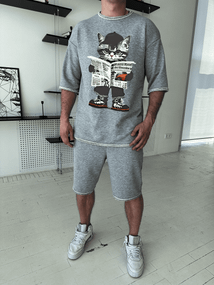 Комплект футболка та шорти ДТФ (петля оверсайз)